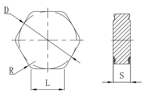 Planfräser Hexagon/ Hexagon Wendeschneidplatten zum Planfräsen, zweiseitig